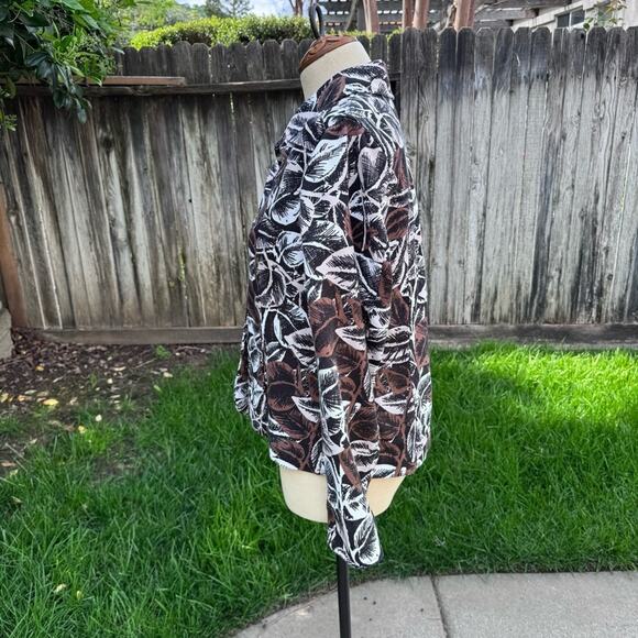 Appleseed’s Leaf Button Blazer Jacket Black Tan Women's Size 10 - Picture 7 of 11